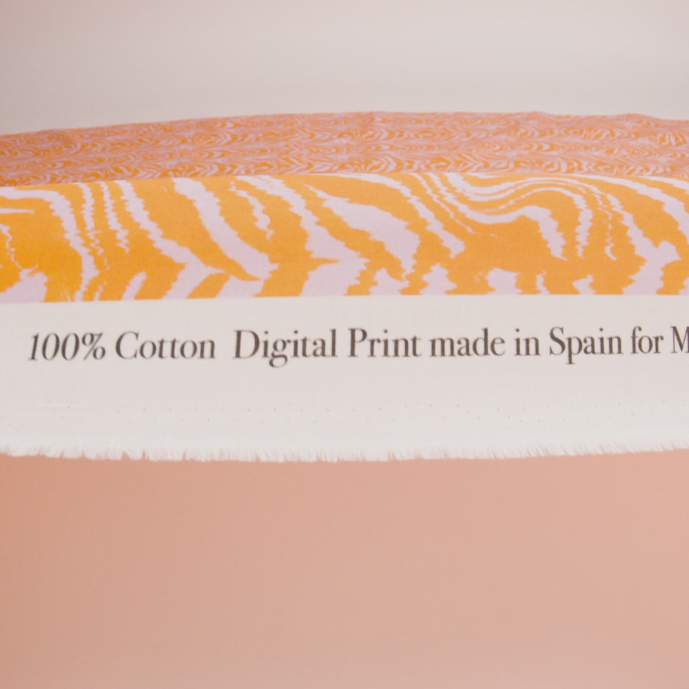 Cotton Voile - Pink and Orange Animal Stripes - Saffron River Print - Mood Exclusive Gisele Collection - Image 6 of 7
