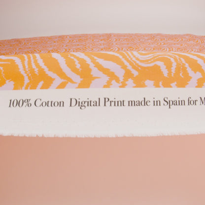 Cotton Voile - Pink and Orange Animal Stripes - Saffron River Print - Mood Exclusive Gisele Collection