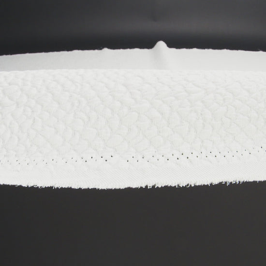 Metallic White Dimensional Scallops Brocade - Image 5 of 6
