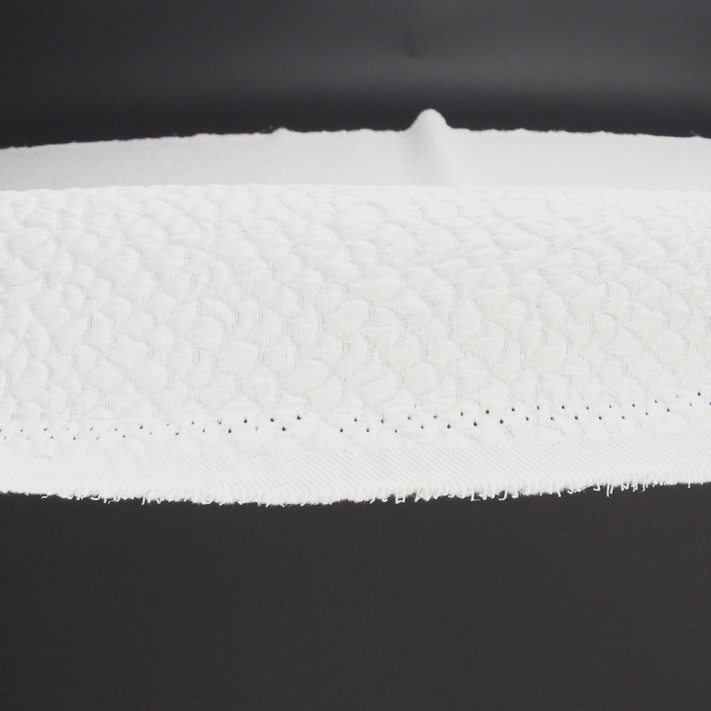 Metallic White Dimensional Scallops Brocade - Image 5 of 6
