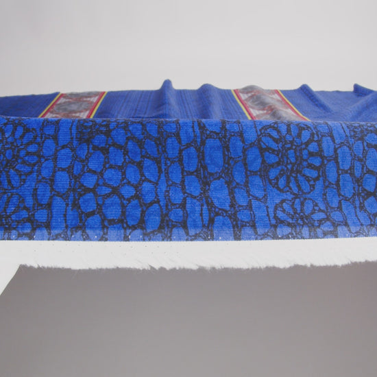 Royal Blue Pattern Play Stretch Corduroy Panel - Image 5 of 5