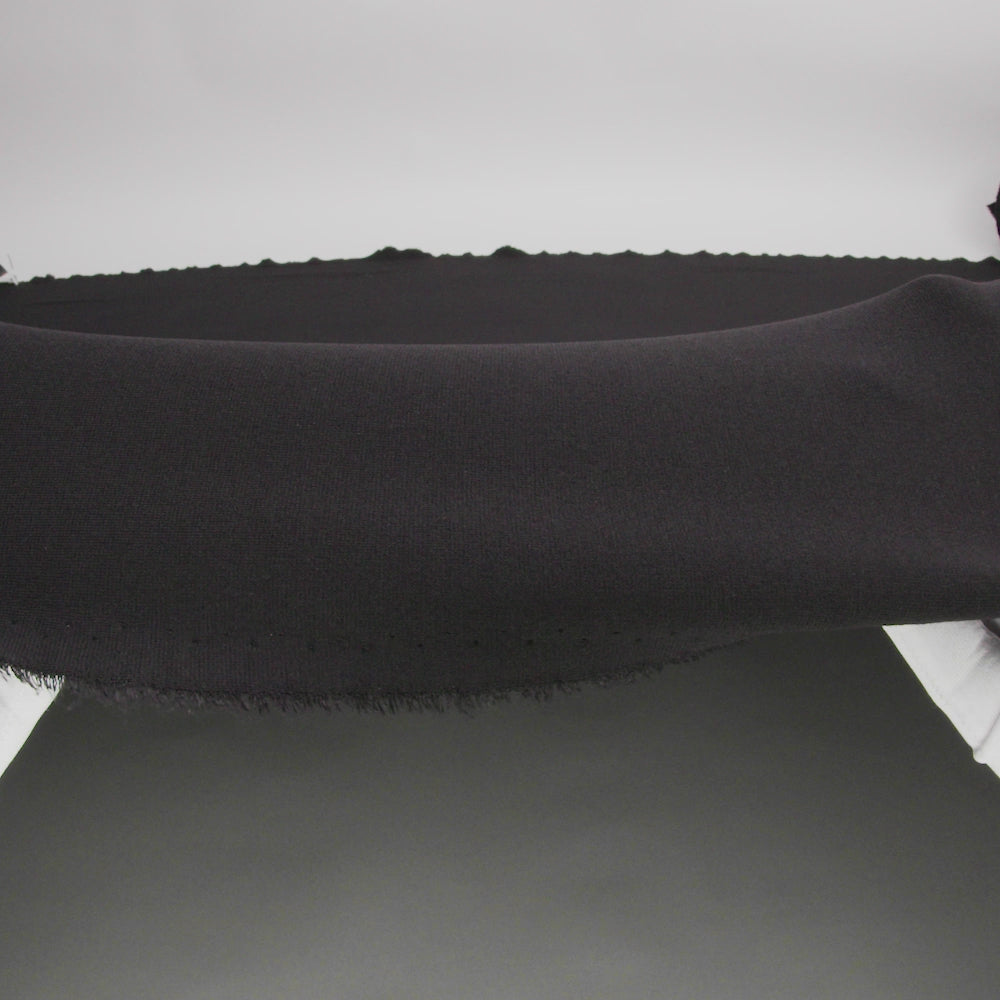 Stretch Rayon Ponte - Black - Designer Deadstock - Image 6 of 6