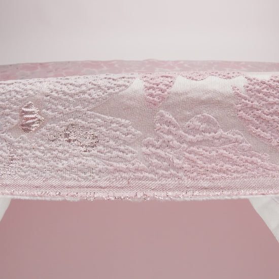 Metallic Rose Gold and Baby Pink Floating Blossoms Luxury Brocade - Image 6 of 7