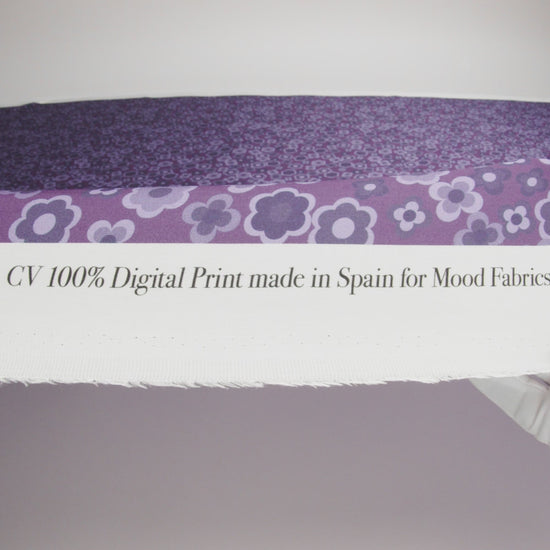 Mood Exclusive Purple Daisy Train Rayon Challis - Image 6 of 6