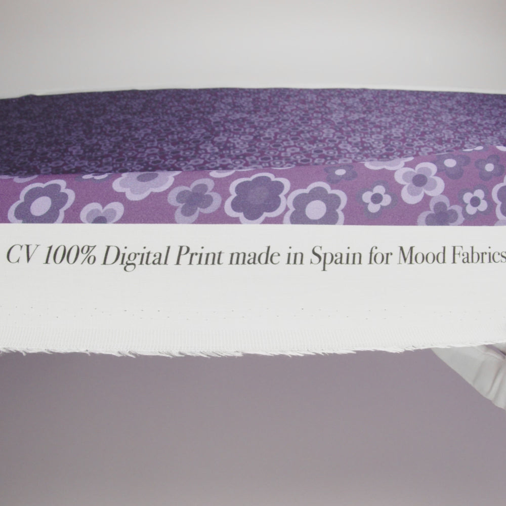 Mood Exclusive Purple Daisy Train Rayon Challis - Image 6 of 6