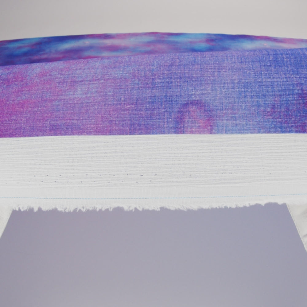 Slubbed Gauzy Cotton Woven - Pink, Ultramarine Blue and Purple Spotted Tie Dye - Mood Exclusive Dewdrop Ditsy Print - Image 6 of 6