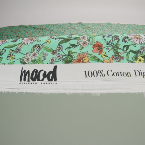 Mood Exclusive Aqua Garden of Gems Cotton Voile - Image 5 of 5
