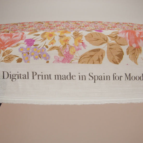 Crinkled Cotton Gauzy Woven - White, Pink and Lavender Floral - Mood Exclusive Romantic Reverie Print - Image 6 of 6