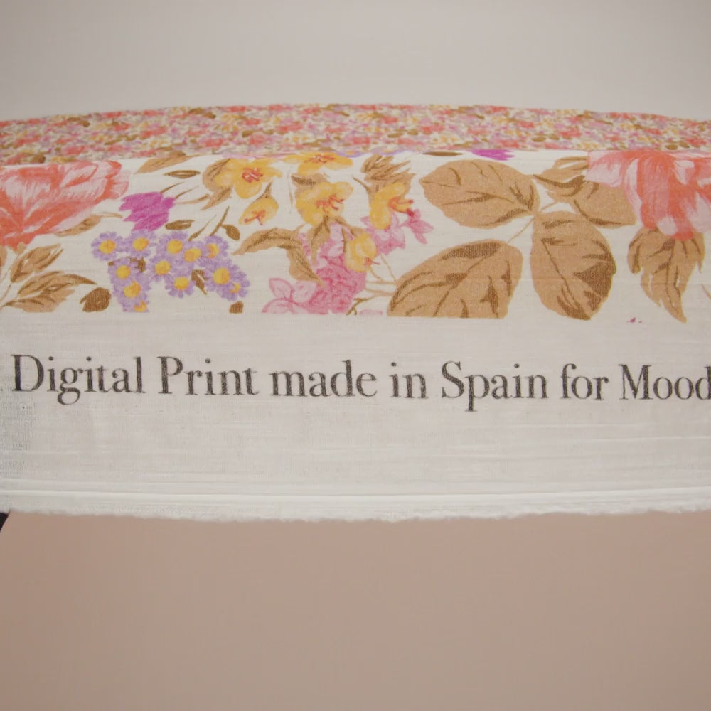 Crinkled Cotton Gauzy Woven - White, Pink and Lavender Floral - Mood Exclusive Romantic Reverie Print - Image 6 of 6