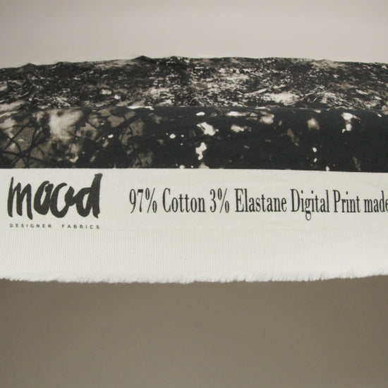 Stretch Cotton Sateen - Black and White Leafy Branches - Sylvan Spectres Print - Mood Exclusive Twilight Collection - Image 5 of 5