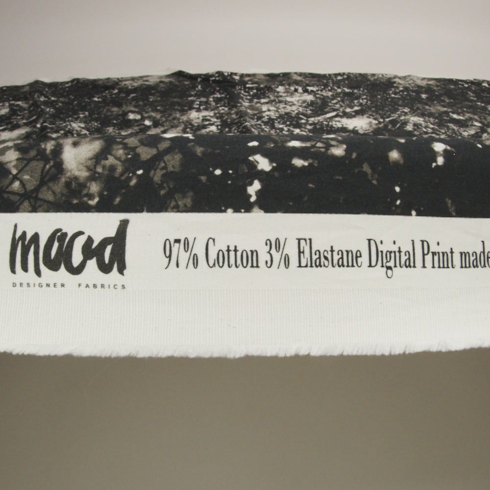 Stretch Cotton Sateen - Black and White Leafy Branches - Sylvan Spectres Print - Mood Exclusive Twilight Collection - Image 5 of 5
