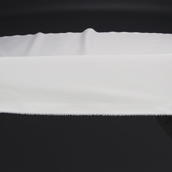 Stretch Cotton and Nylon Poplin - White - Designer Deadstock - Image 6 of 6