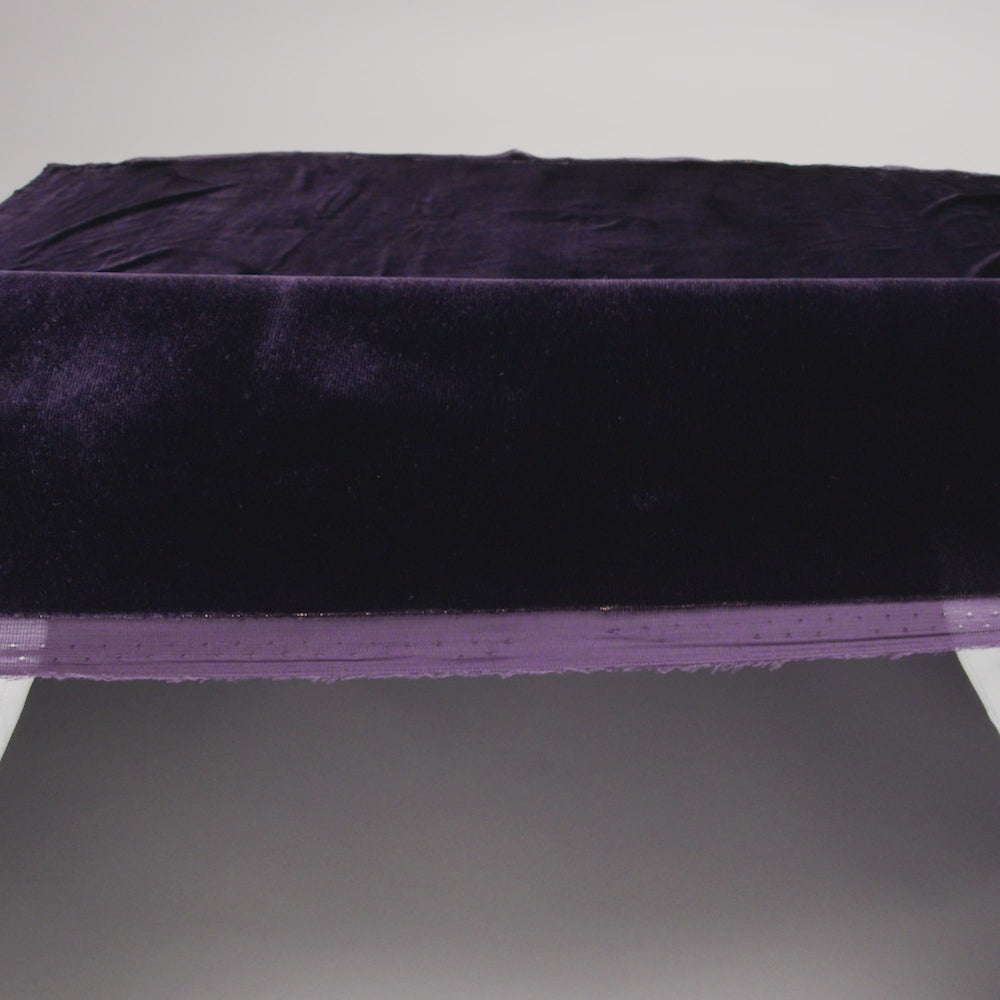 Soft Rayon-Silk Velvet - Plum - Cicero Collection - Image 5 of 5