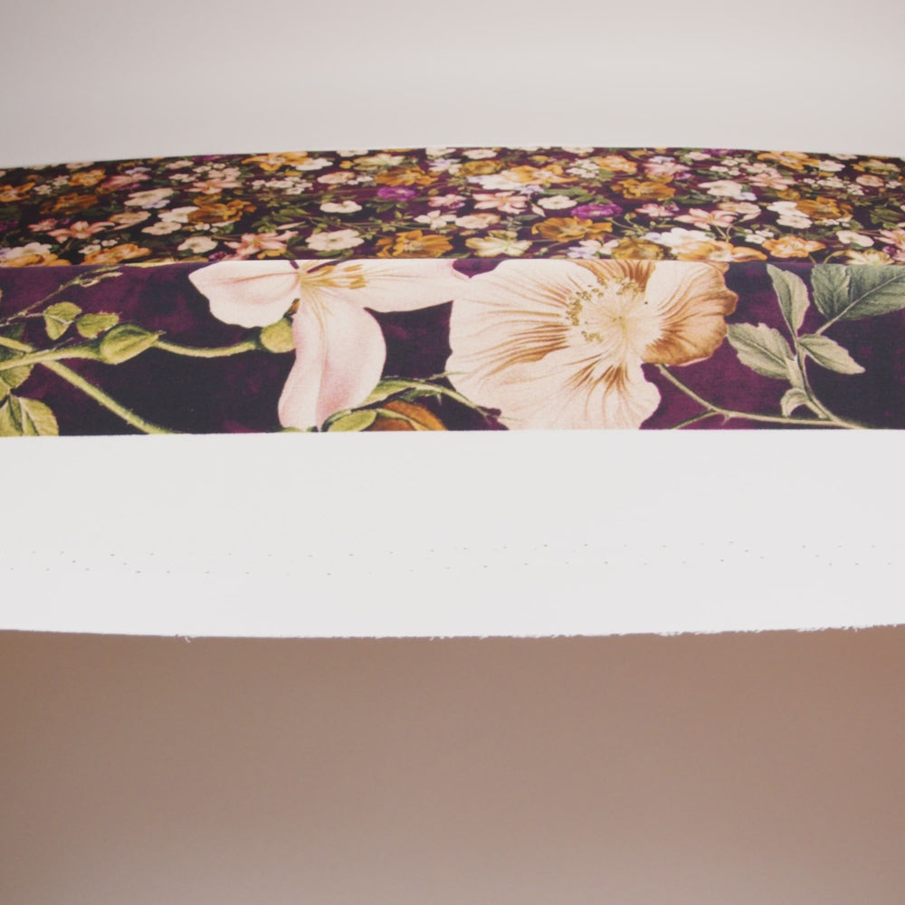 Polyester Satin - Mustard Yellow, Plum Purple and Cream Floral - Mood Exclusive Garden Tangle Print - Image 6 of 6