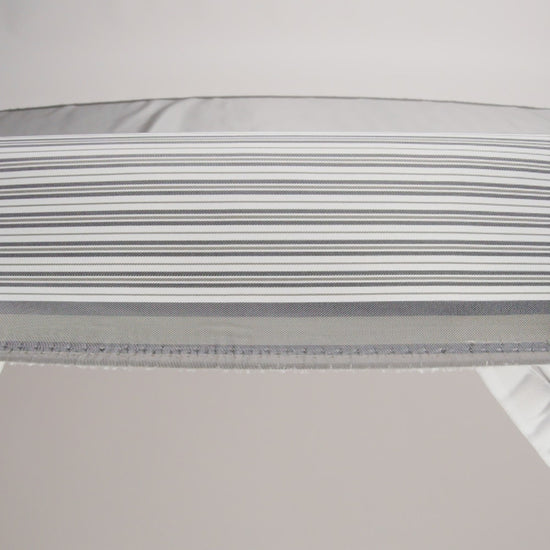 Polyester Twill Lining - White and Gray Ticking Stripes - Deadstock - Image 6 of 6