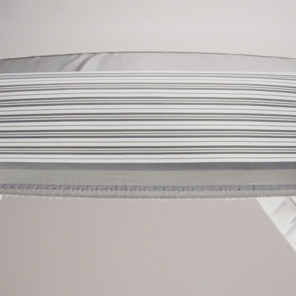 Polyester Twill Lining - White and Gray Ticking Stripes - Deadstock - Image 6 of 6