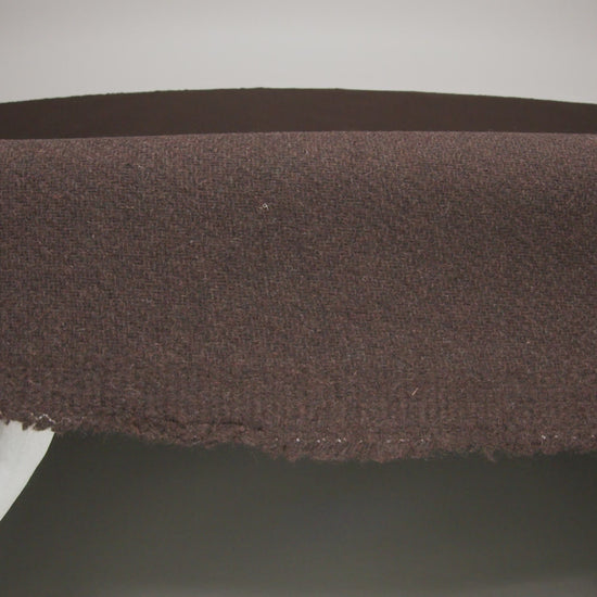 Recycled Brushed Wool Blend Twill Coating - Dark Brown - Made in Italy - Maeve Collection - Image 6 of 6