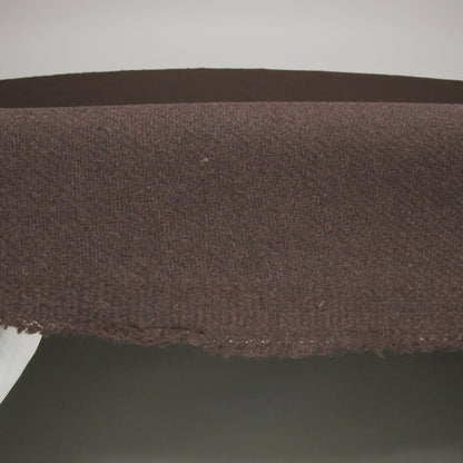 Recycled Brushed Wool Blend Twill Coating - Dark Brown - Made in Italy - Maeve Collection
