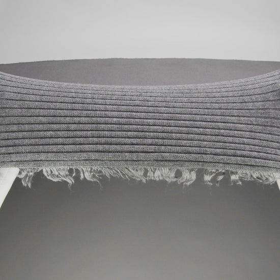 Stretch Tencel Rib Knit - Smokey Gray - Designer Deadstock - Image 6 of 6
