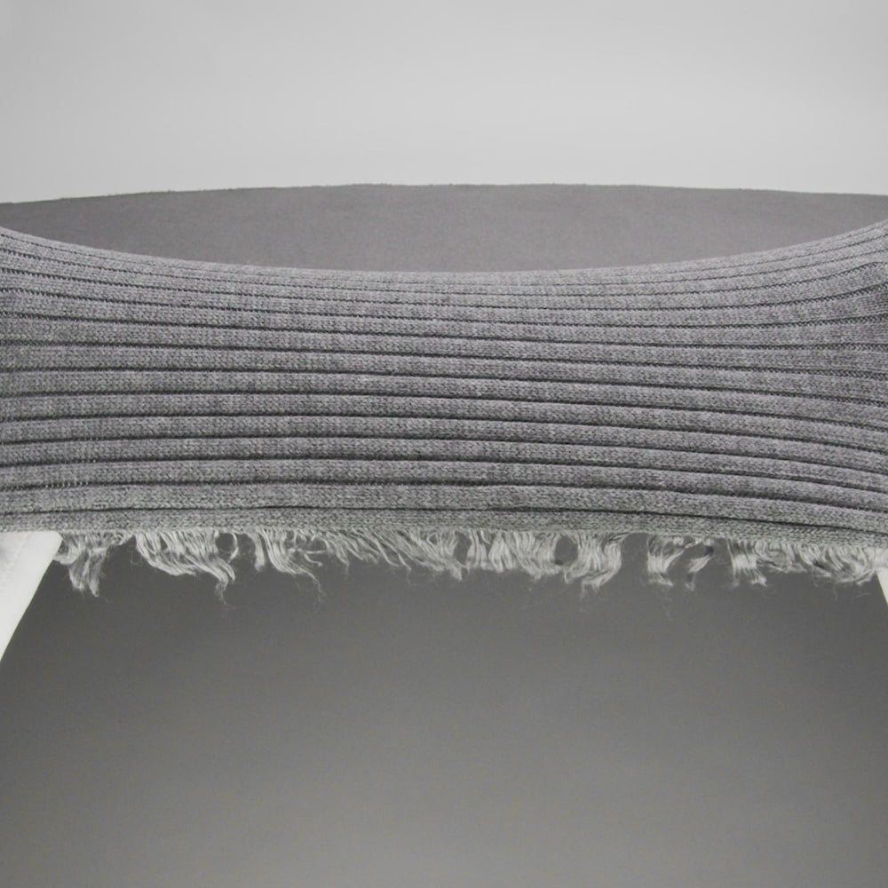 Stretch Tencel Rib Knit - Smokey Gray - Designer Deadstock - Image 6 of 6