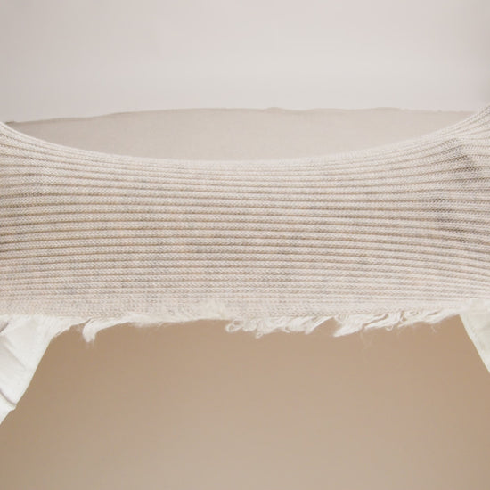 Stretch Tencel Rib Knit - Heathered Wheat Tan - Designer Deadstock - Image 6 of 6