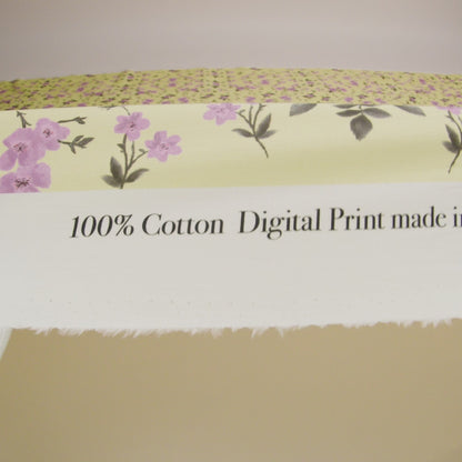 Cotton Poplin Print - Pale Yellow and Pink Floral - Mood Exclusive Sakura Sweets