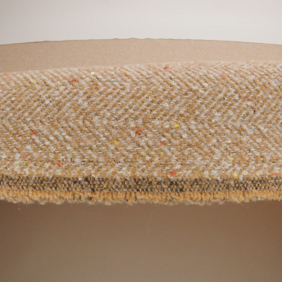 Wool Blend Chevron Twill Tweed with Clear Baby Sequins - Tan and White with Rainbow Flecks - Image 6 of 6