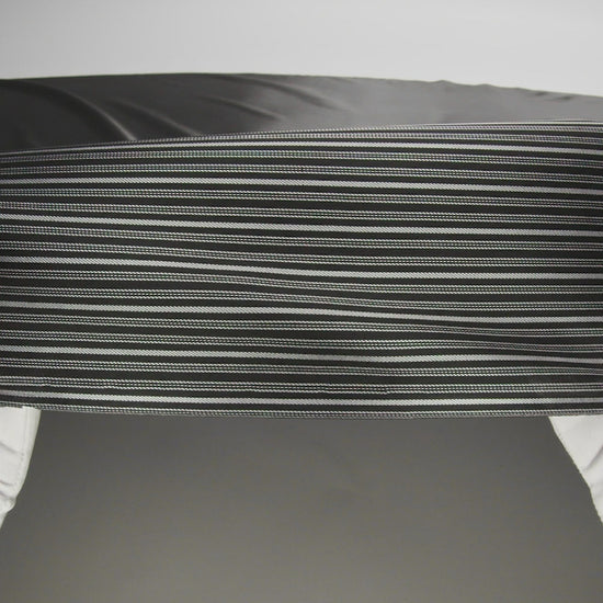 Black and Silver Striped Acetate Twill Lining - Image 6 of 7