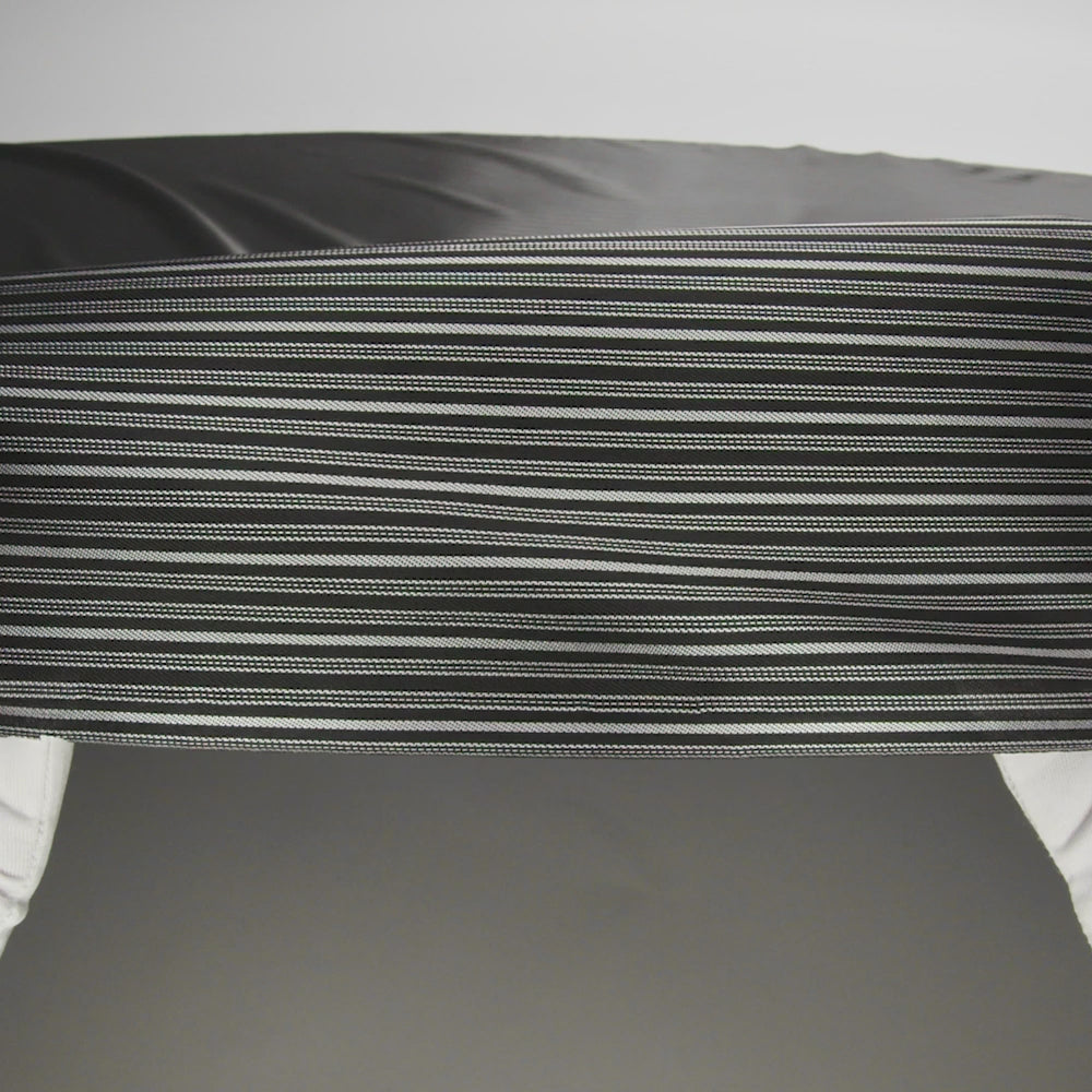 Black and Silver Striped Acetate Twill Lining - Image 6 of 7