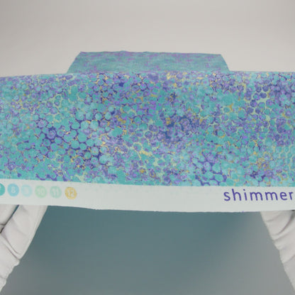Metallic Printed Quilting Cotton by Northcott - Deep Sea Pebbles - Shimmer Collection