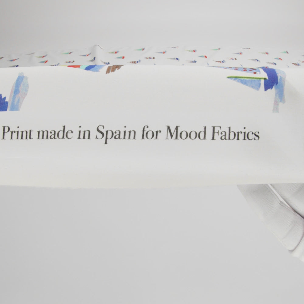 Cotton Voile - White and Blue Sailboats - Manu's Peace Print - Mood Exclusive Surya Collection - Image 5 of 5