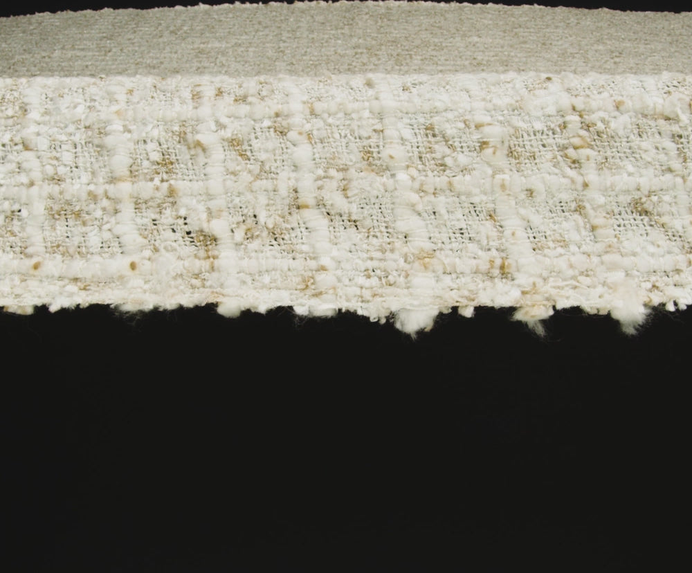 Newcastle Beige and White Viscose and Acrylic Chenille Tweed - Image 7 of 8