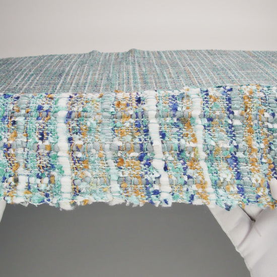 Viscose and Acrylic Chenille Tweed - Sky, Royal Blue, and Mustard - Newcastle Collection - Image 6 of 7