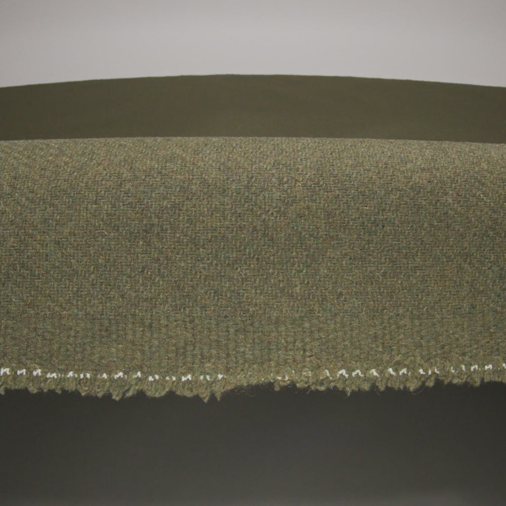 Recycled Brushed Wool Blend Twill Coating - Army Green - Made in Italy - Maeve Collection - Image 6 of 6