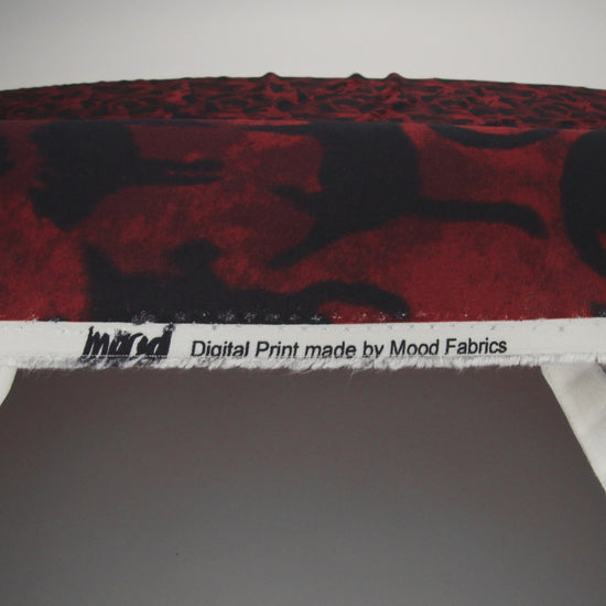 Rayon Batiste - Red and Black Cats - Black Cat Print - Mood Exclusive Nevermore Collection - Image 6 of 7