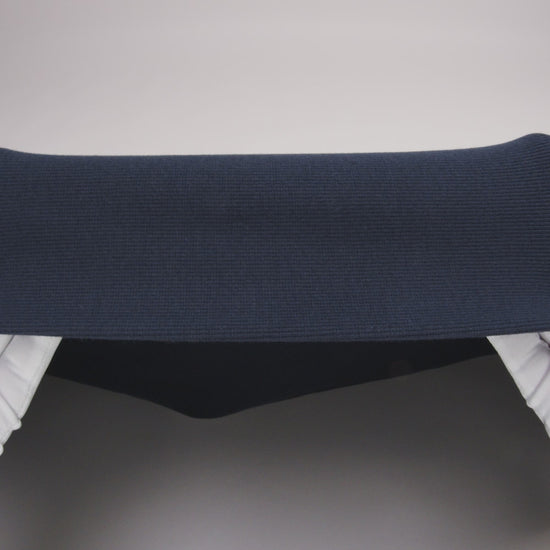 Navy Tubular Cotton Rib Knit - Image 5 of 5