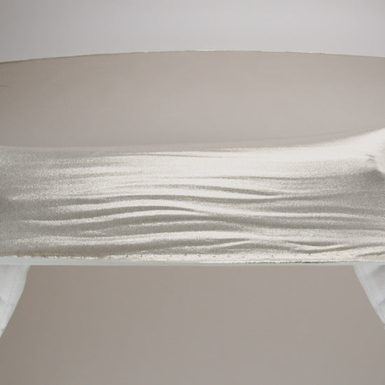 Polyester Interlock Knit with Gold Foiling - Pale Gray - Oriana Collection - Image 6 of 7
