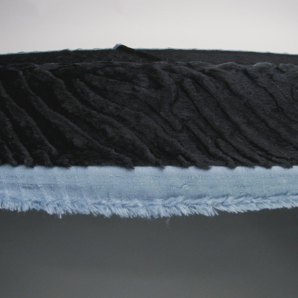 Zebra Embossed Velvet - Black - Image 5 of 5