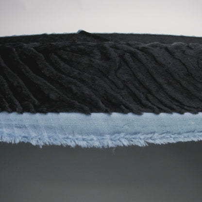 Zebra Embossed Velvet - Black
