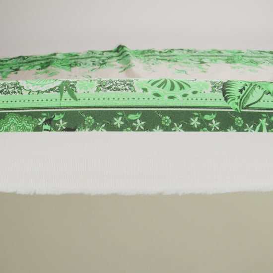 Stretch Cotton Sateen - Kelly Green Floral Stripes - Mood Exclusive Palazzo dei Fiori Print - Image 5 of 5
