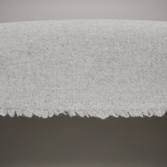 Recycled Brushed Wool Blend Twill Coating - Heathered Steel Gray - Made in Italy - Maeve Collection - Image 6 of 6