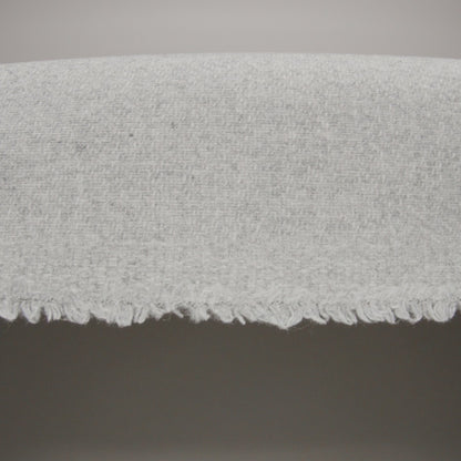 Recycled Brushed Wool Blend Twill Coating - Heathered Steel Gray - Made in Italy - Maeve Collection
