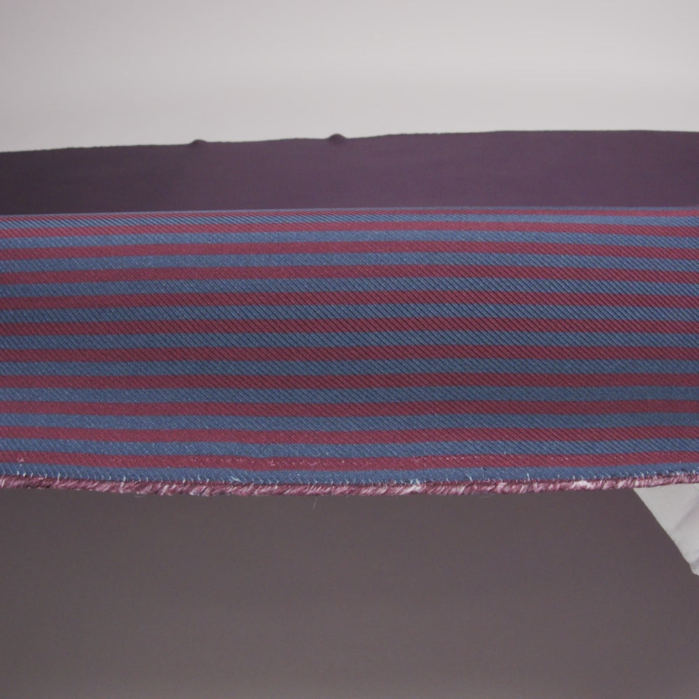Famous Australian Designer Moonlit Ocean and Chocolate Truffle Candy Striped Viscose and Silk Twill - Image 5 of 5