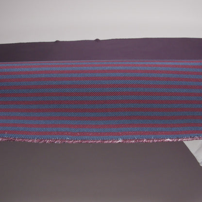 Famous Australian Designer Moonlit Ocean and Chocolate Truffle Candy Striped Viscose and Silk Twill
