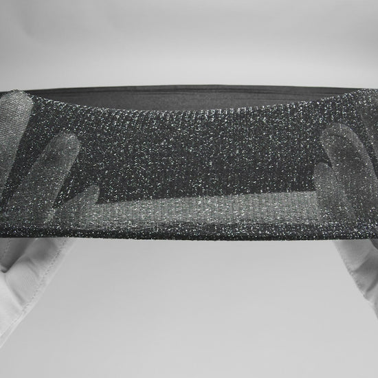 Italian Black Stretch Metallic Mesh - Image 5 of 5