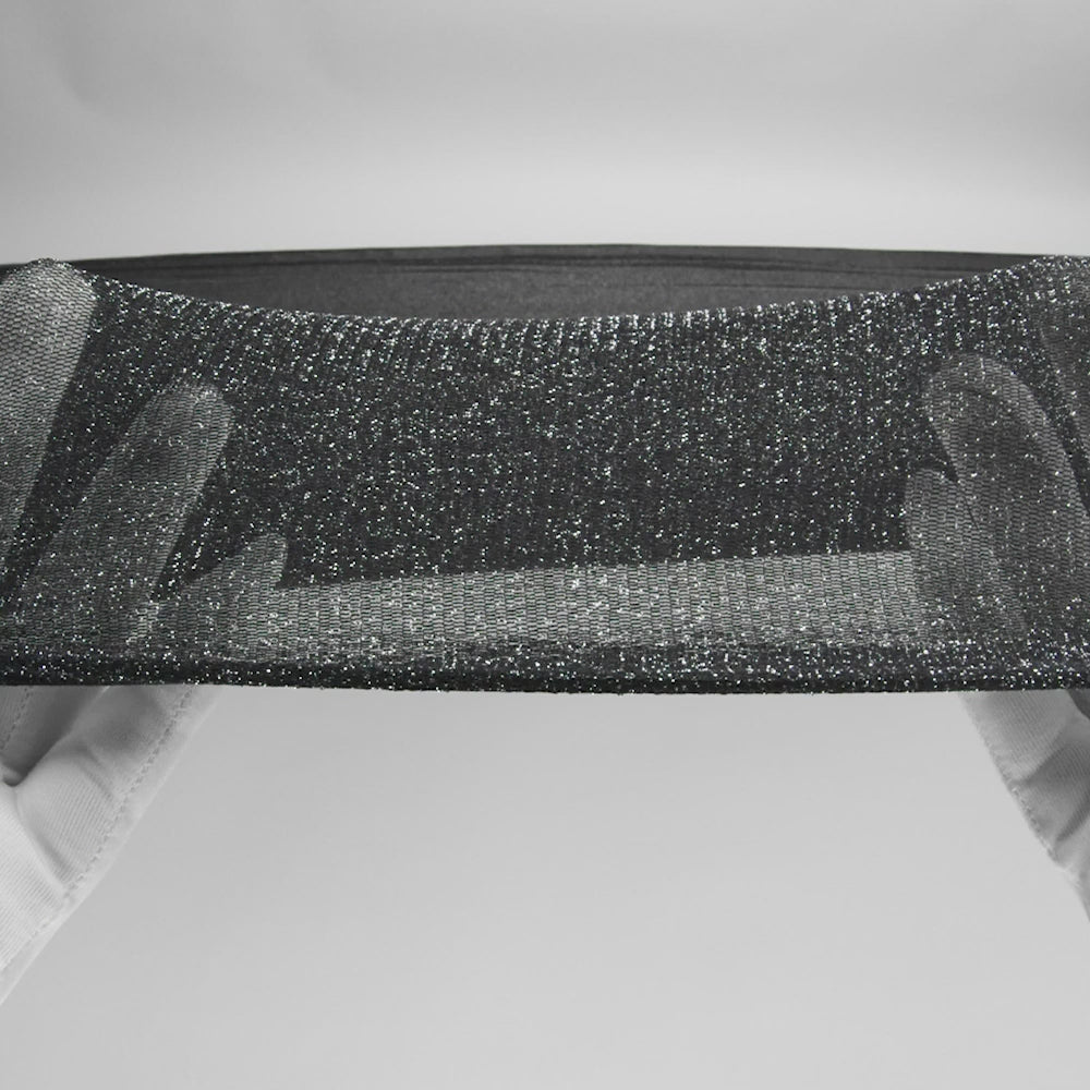 Italian Black Stretch Metallic Mesh - Image 5 of 5