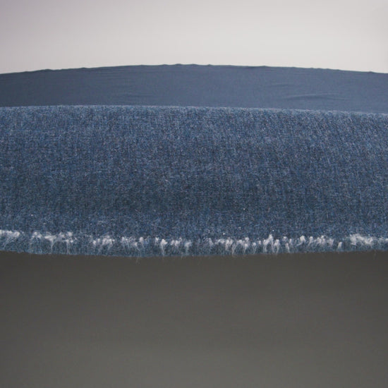 Bamboo and Cotton Stretch Knit Fleece - Heather Lake Blue - Jessamyn Collection - Image 5 of 5