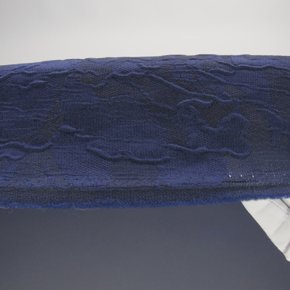 Luminous Navy Crinkled Luxury Brocade - Image 6 of 7