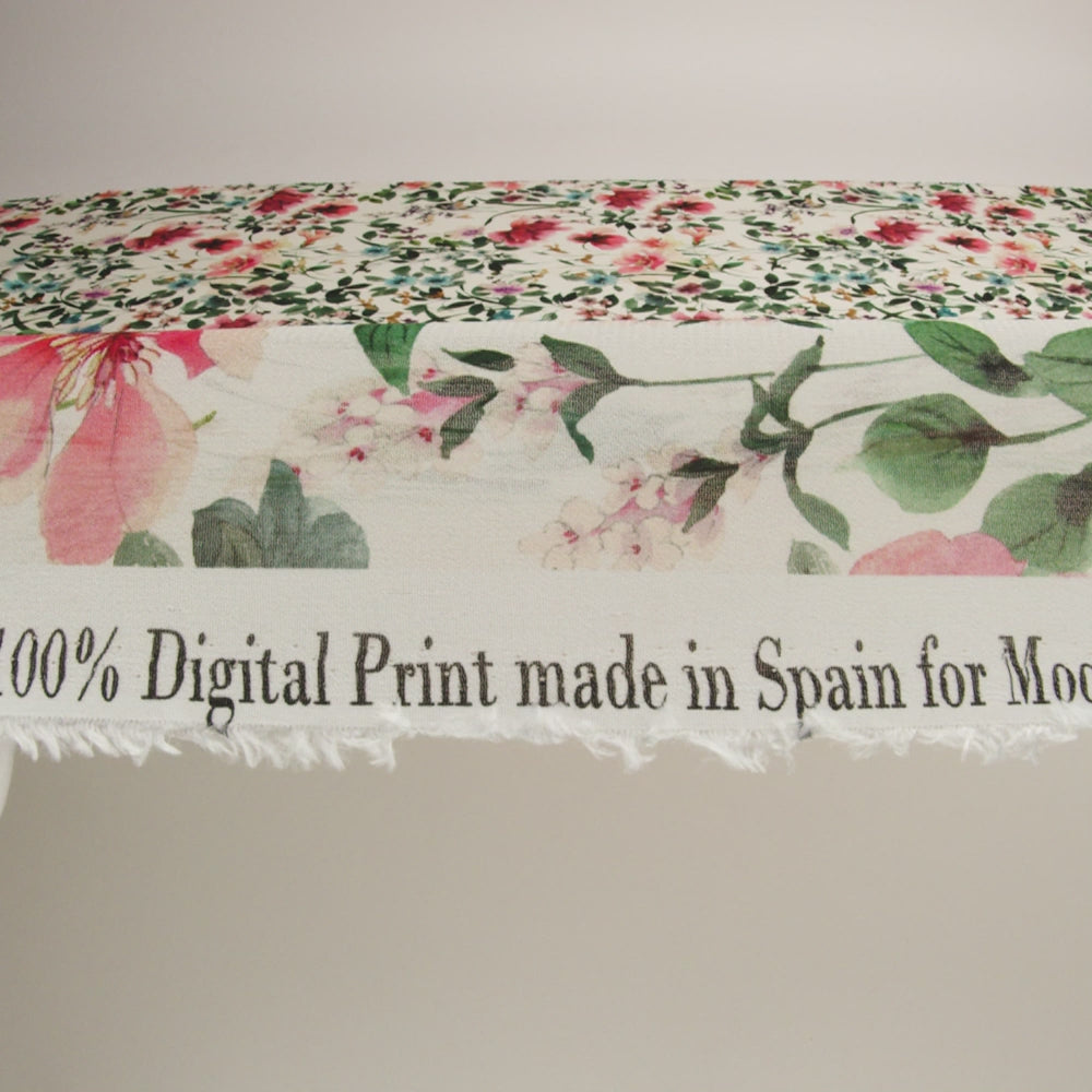 Mood Exclusive Beige O'Keefe's Orchids Viscose Georgette - Image 5 of 5