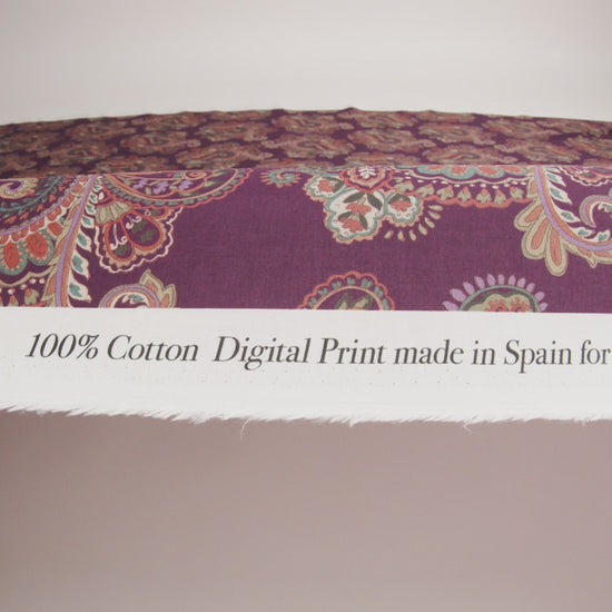 Cotton Voile Print - Burgundy and Green Paisley - Mood Exclusive Giving Thanks - Image 6 of 6